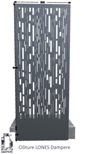 Cloture Clodam LONES 800x1800 Gris anthracite Cloture Clodam LONES 800x1800 Gris anthracite