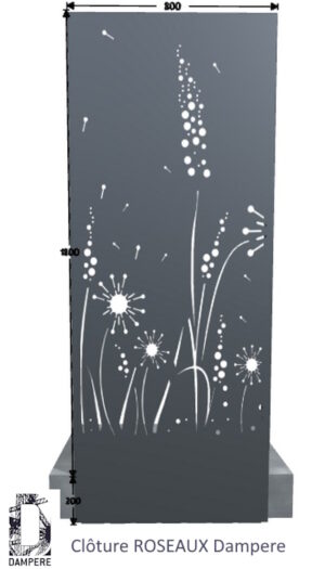 Cloture Clodam ROSEAUX 800x1800 Gris anthracite Cloture Clodam ROSEAUX 800x1800 Gris anthracite