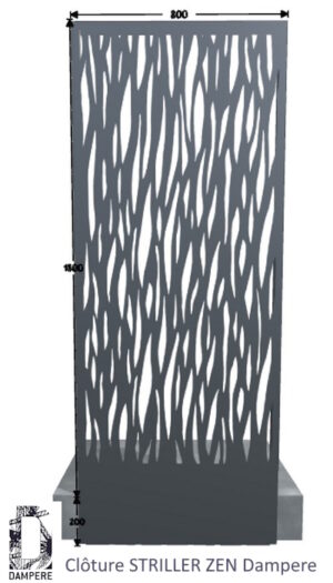 Cloture Clodam STRILLER ZEN 800x1800 Gris anthracite Cloture Clodam STRILLER ZEN 800x1800 Gris anthracite
